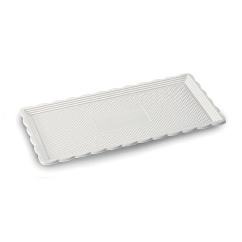 VASSOIO MEDORO RETTANGOLARE 15X25 CM - BIANCO